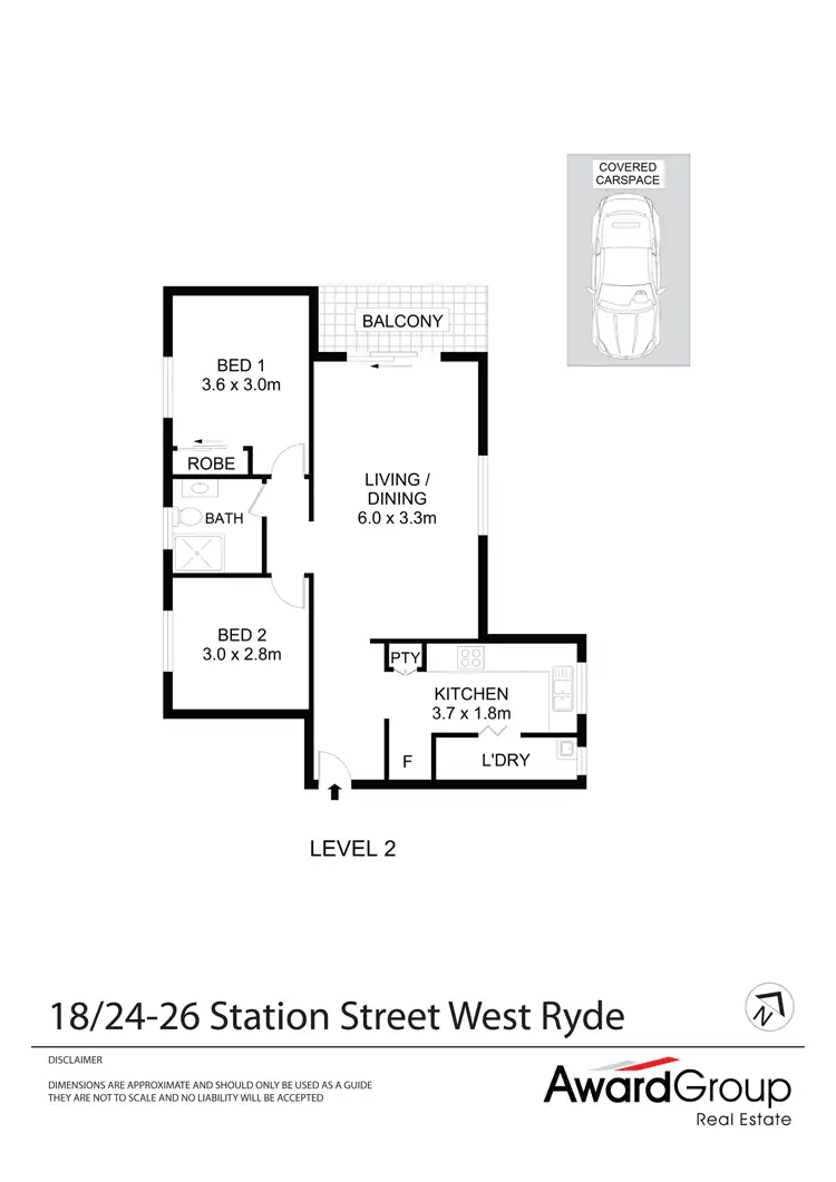 Floorplan of Homely unit listing, 18/24-26 Station Street, West Ryde NSW 2114