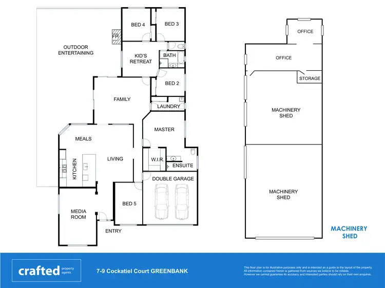 Floorplan of Homely house listing, 7-9 Cockatiel Court, Greenbank QLD 4124