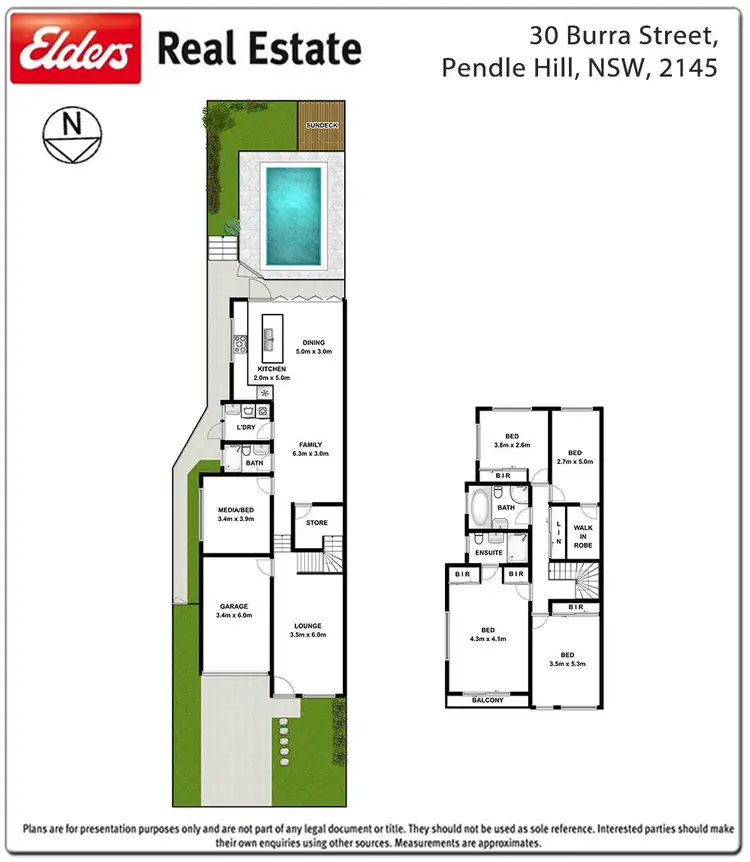 Floorplan of Homely semi-detached listing, 30 Burra Street, Pendle Hill NSW 2145