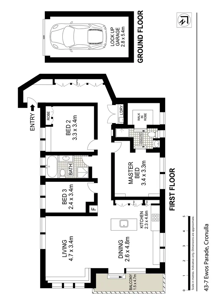 Floorplan of Homely apartment listing, 4/3 Ewos Parade, Cronulla NSW 2230