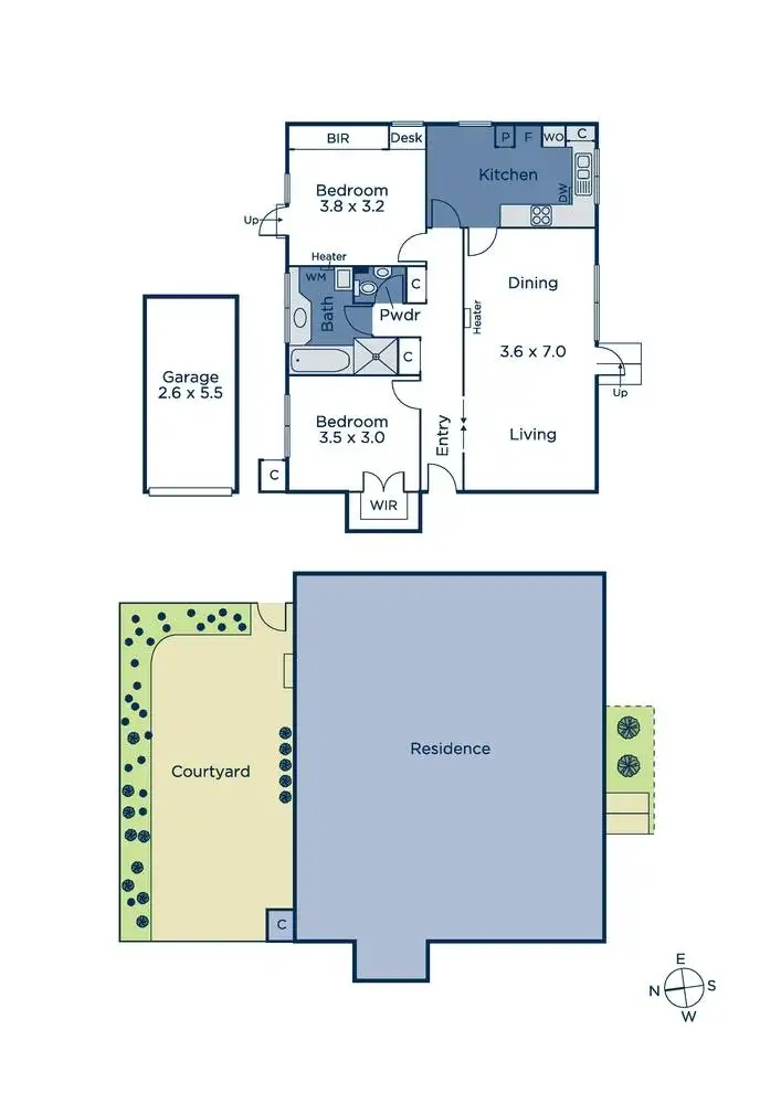 Floorplan of Homely apartment listing, 1/37 Aintree Road, Glen Iris VIC 3146