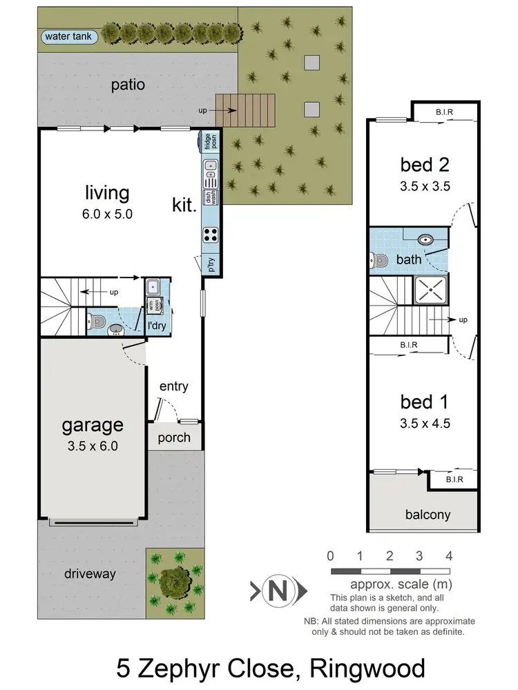 Floorplan of Homely townhouse listing, 5 Zephyr Close, Ringwood VIC 3134