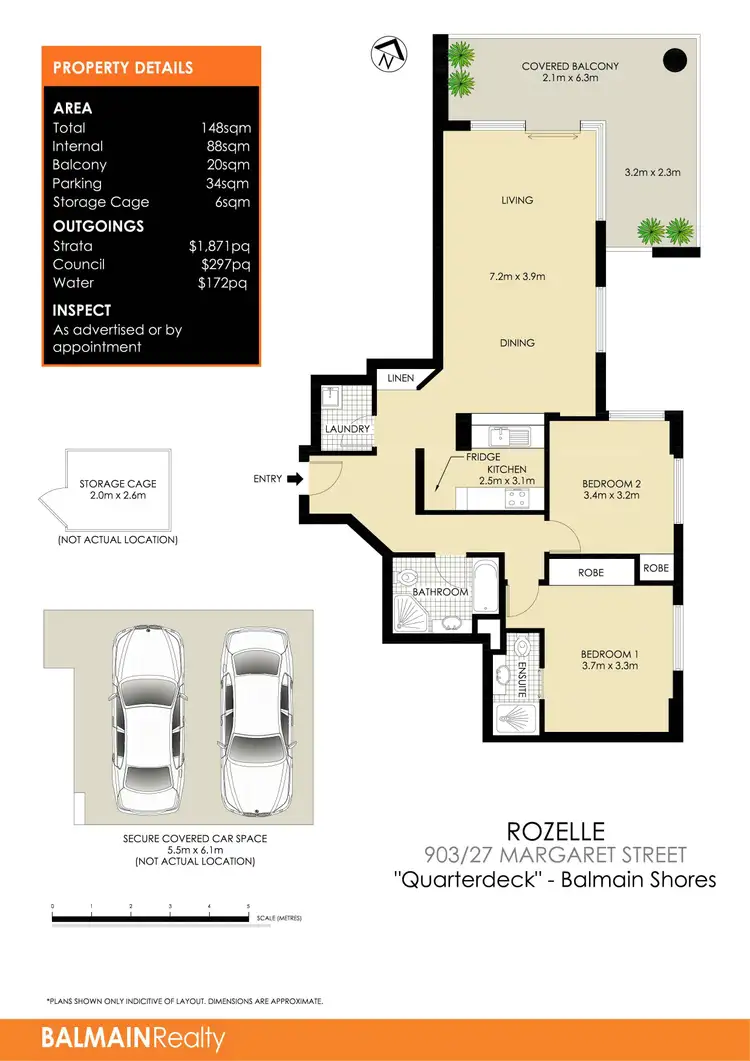 Floorplan of Homely apartment listing, 903/27 Margaret Street, Rozelle NSW 2039