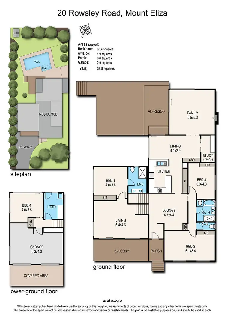 Floorplan of Homely house listing, 20 Rowsley Road, Mount Eliza VIC 3930