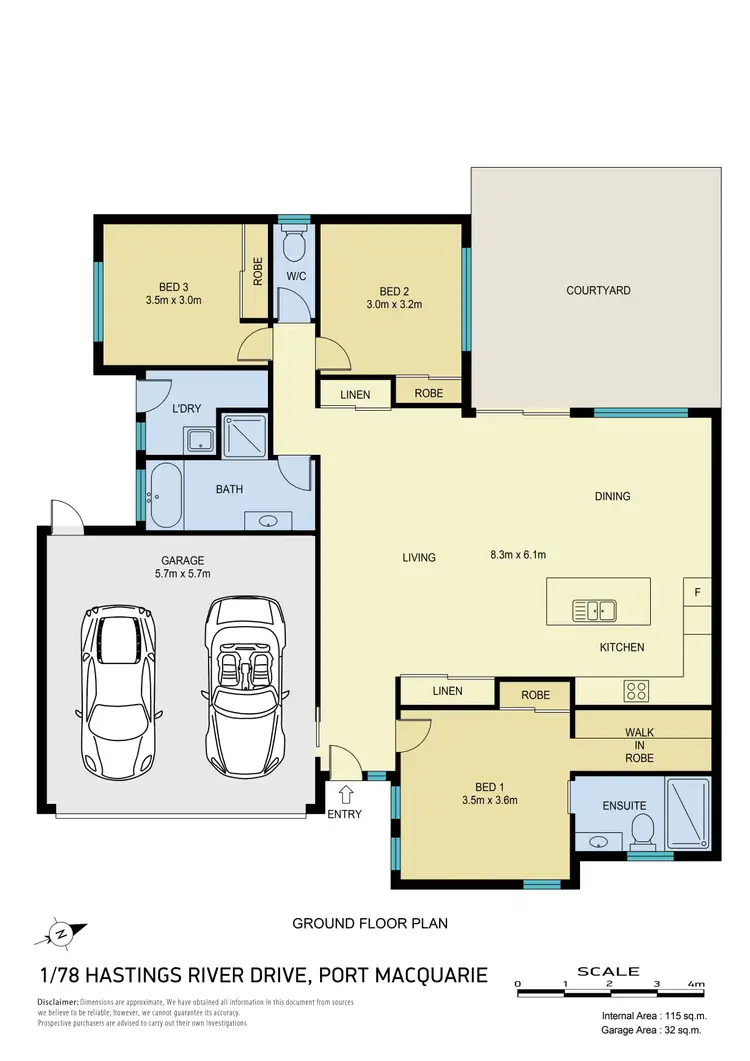 Floorplan of Homely villa listing, 1/78 Hastings River Drive, Port Macquarie NSW 2444
