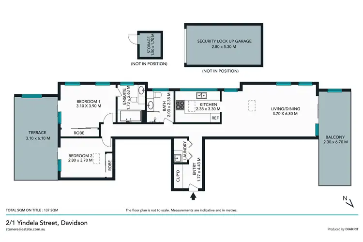 Floorplan of Homely apartment listing, 1/2 Yindela Street, Davidson NSW 2085