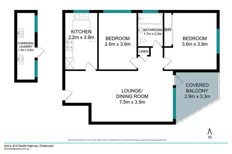 Floorplan of Homely apartment listing, 4/614 Pacific Highway, Chatswood NSW 2067
