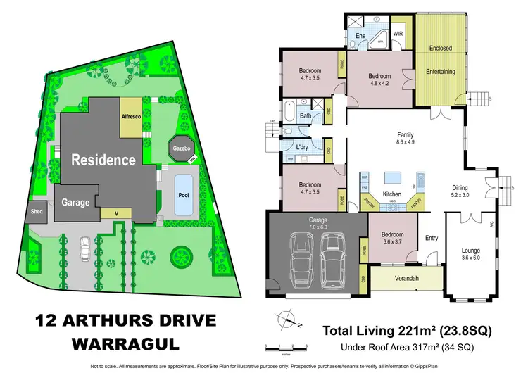 Floorplan of Homely house listing, 12 Arthurs Drive, Warragul VIC 3820
