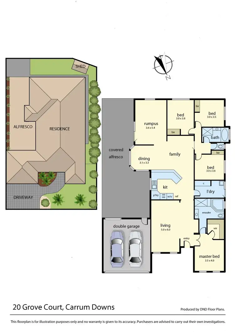 Floorplan of Homely house listing, 20 Grove Court, Carrum Downs VIC 3201