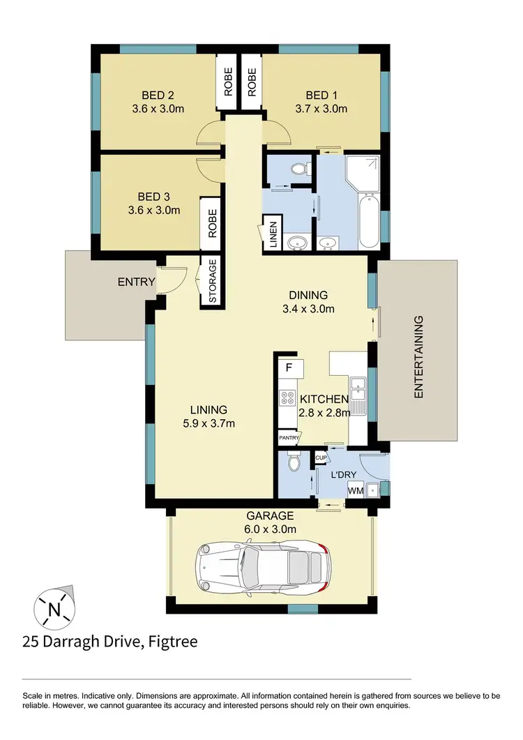 Floorplan of Homely house listing, 25 Darragh Drive, Figtree NSW 2525