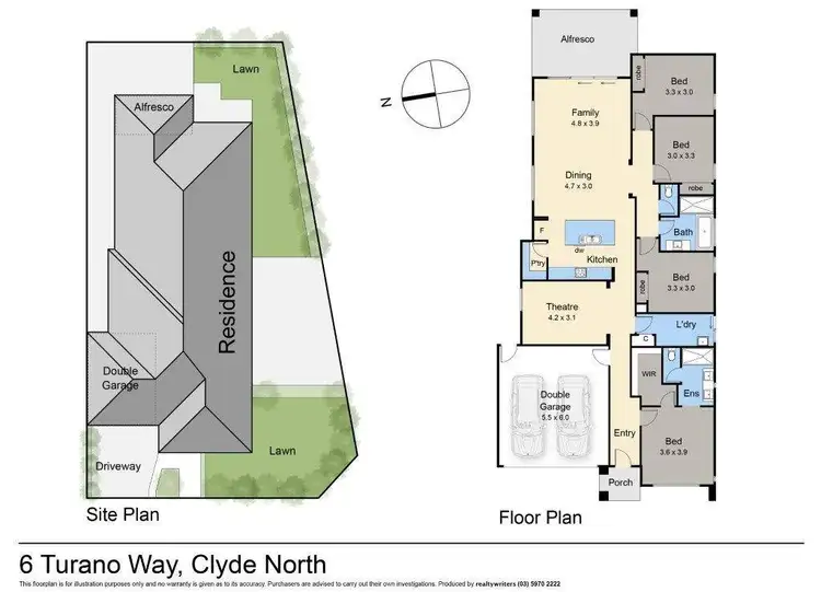 Floorplan of Homely house listing, 6 Turano Way, Clyde North VIC 3978