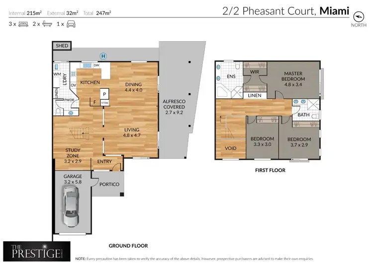 Floorplan of Homely semi-detached listing, 2/2 Pheasant Court, Miami QLD 4220