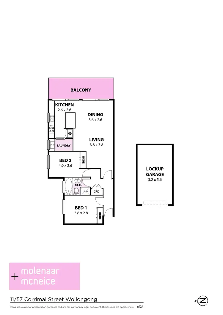 Floorplan of Homely apartment listing, 11/57 Corrimal Street, Wollongong NSW 2500