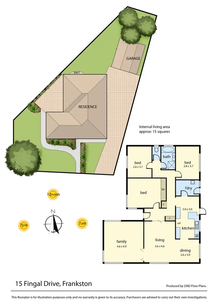 Floorplan of Homely house listing, 15 Fingal Drive, Frankston VIC 3199
