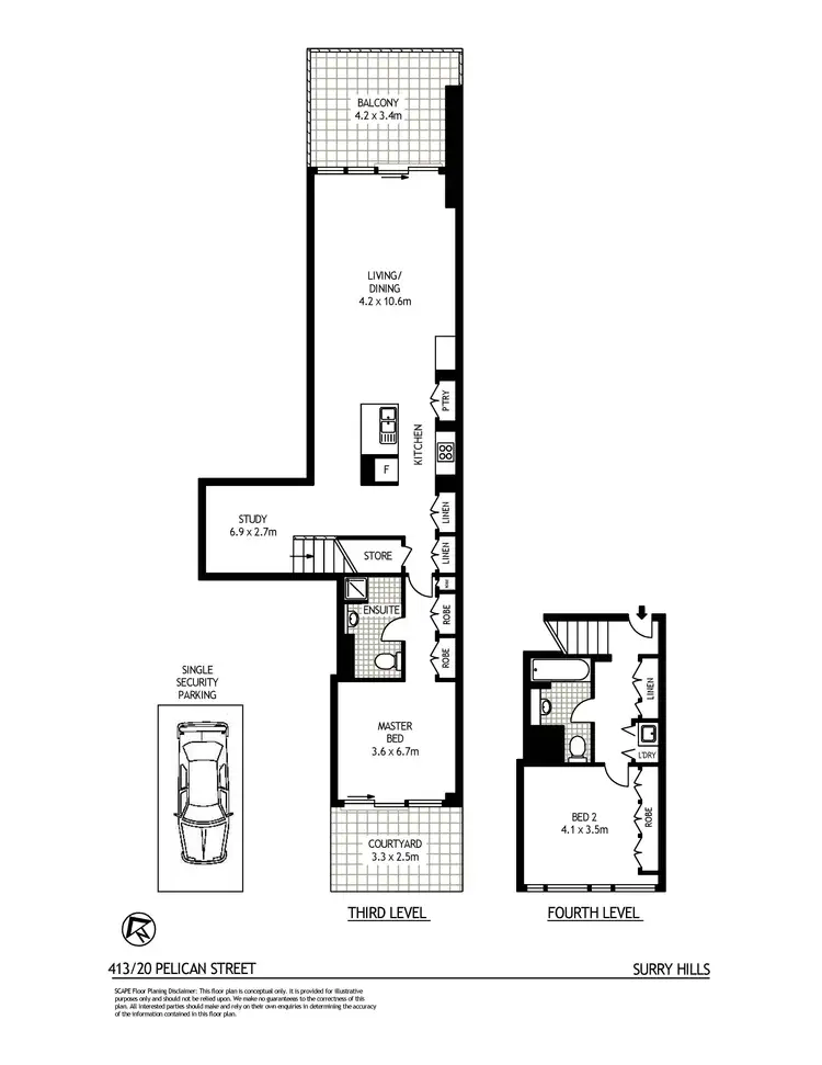 Floorplan of Homely apartment listing, 413/20 Pelican Street, Surry Hills NSW 2010