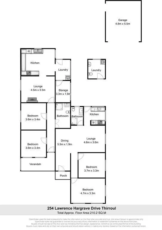 Floorplan of Homely house listing, 254 Lawrence Hargrave Drive, Thirroul NSW 2515