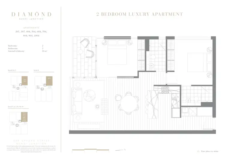 Floorplan of Homely apartment listing, 207/350 Oxford Street, Bondi Junction NSW 2022