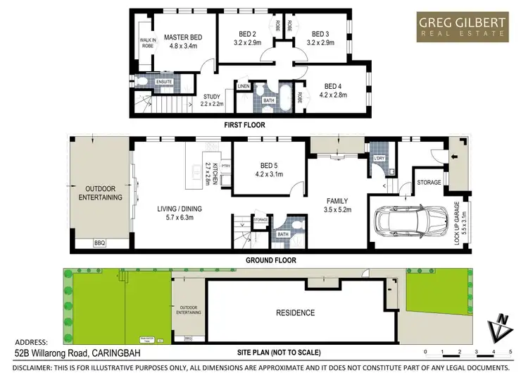 Floorplan of Homely semi-detached listing, 52B Willarong Road, Caringbah NSW 2229