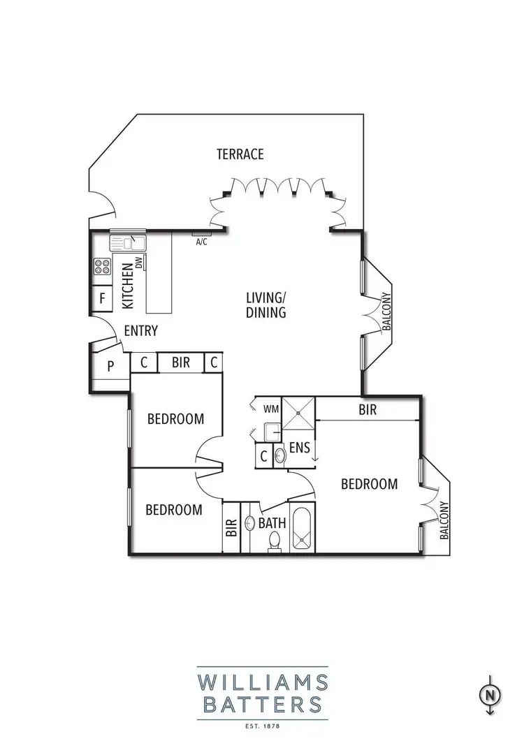 Floorplan of Homely apartment listing, 308/657 Chapel Street, South Yarra VIC 3141