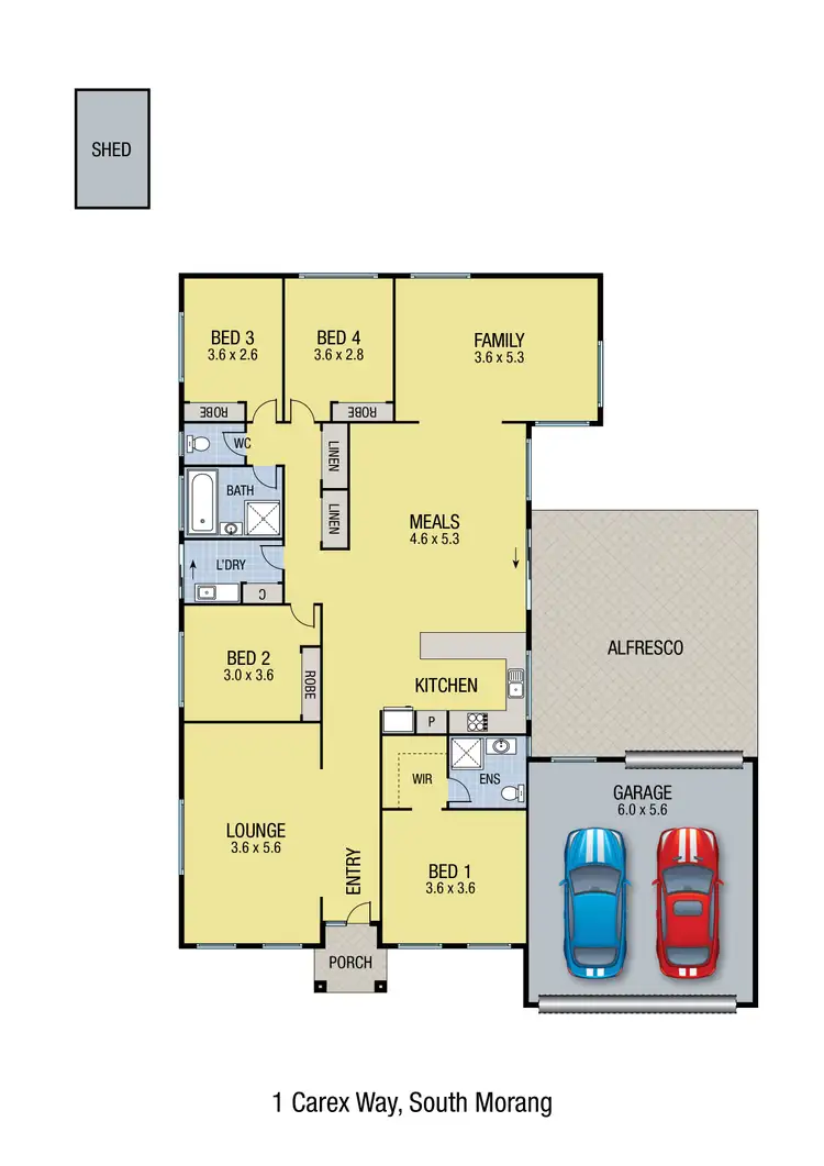 Floorplan of Homely house listing, 1 Carex Way, South Morang VIC 3752