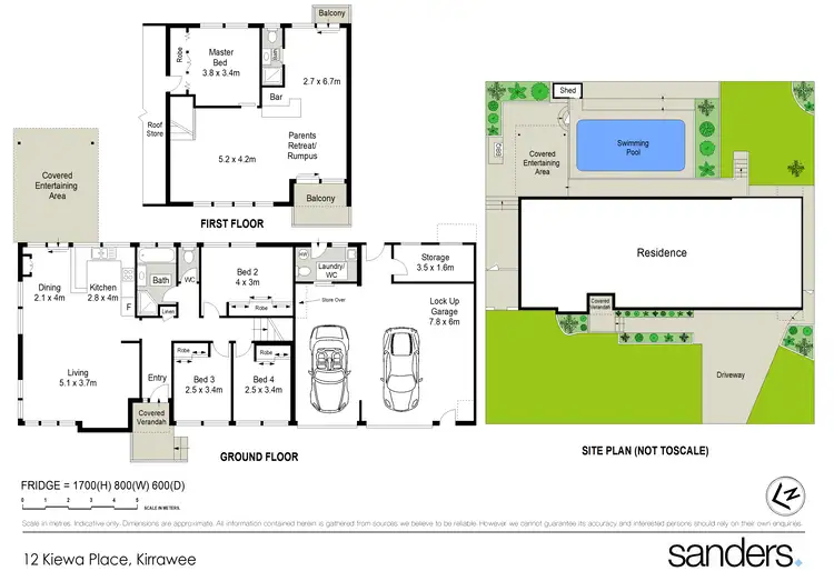 Floorplan of Homely house listing, 12 Kiewa Place, Kirrawee NSW 2232
