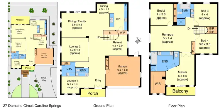 Floorplan of Homely house listing, 27 Damaine Circuit, Caroline Springs VIC 3023