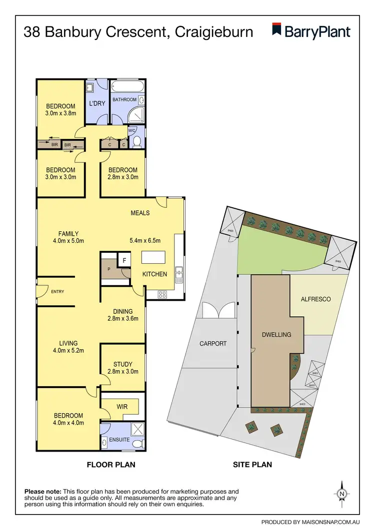 Floorplan of Homely house listing, 38 Banbury Crescent, Craigieburn VIC 3064