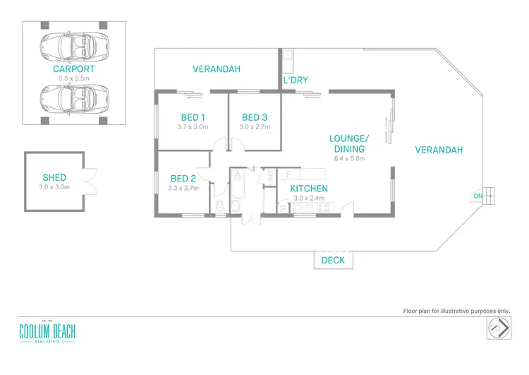Floorplan of Homely house listing, 212 Centenary Heights Road, Coolum Beach QLD 4573