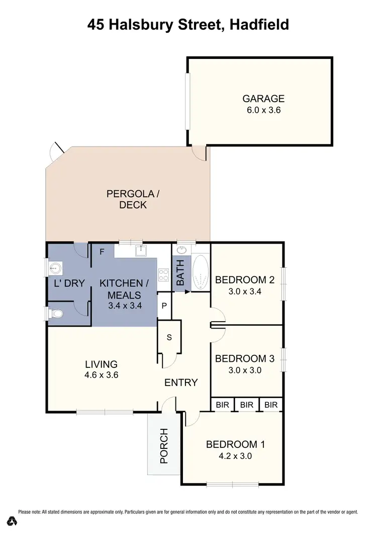 Floorplan of Homely house listing, 45 Halsbury Street, Hadfield VIC 3046