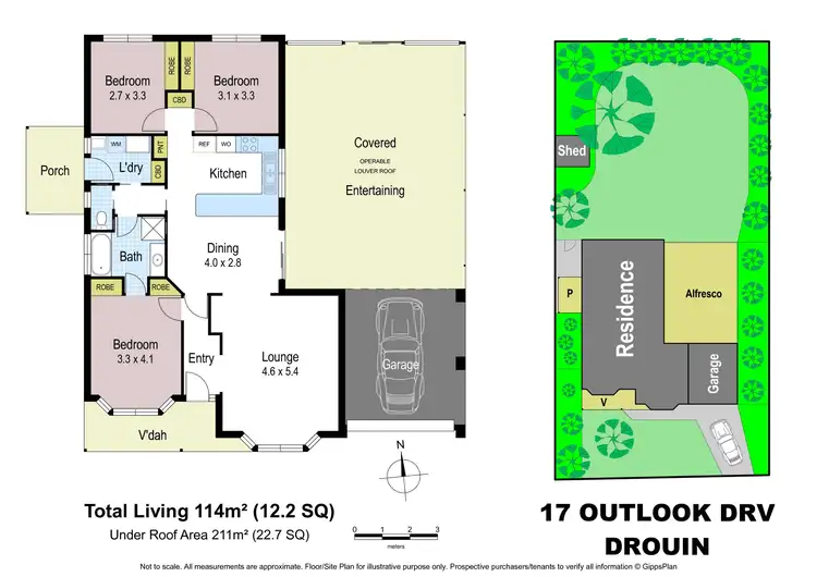 Floorplan of Homely house listing, 17 Outlook Drive, Drouin VIC 3818