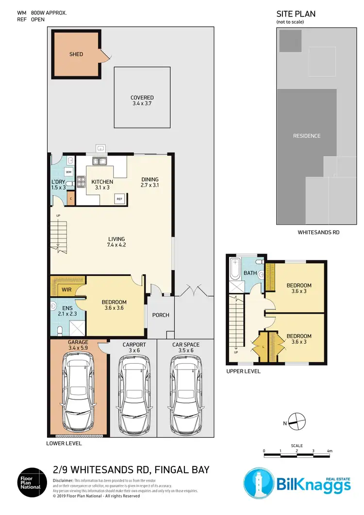 Floorplan of Homely semi-detached listing, 2/9 Whitesands Road, Fingal Bay NSW 2315