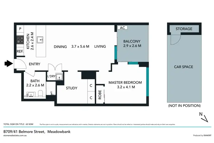 Floorplan of Homely apartment listing, B709/41 Belmore Street, Meadowbank NSW 2114