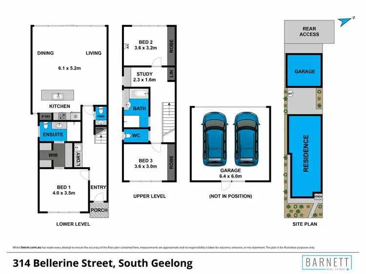 Floorplan of Homely townhouse listing, 314 Bellerine Street, South Geelong VIC 3220