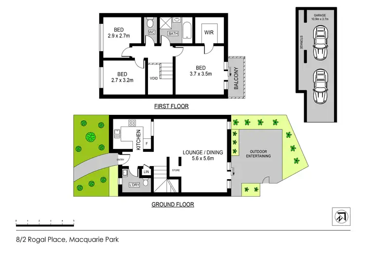 Floorplan of Homely townhouse listing, 8/2 Rogal Place, Macquarie Park NSW 2113