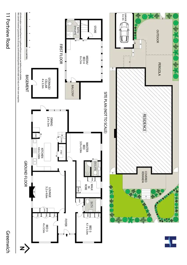 Floorplan of Homely house listing, 11 Portview Road, Greenwich NSW 2065
