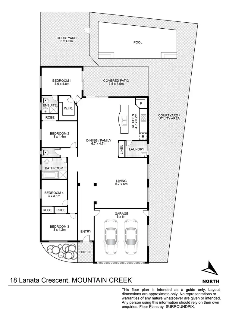 Floorplan of Homely house listing, 18 Lanata Crescent, Mountain Creek QLD 4557