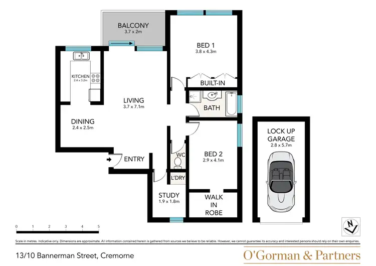 Floorplan of Homely apartment listing, 13/10 Bannerman Street, Cremorne NSW 2090