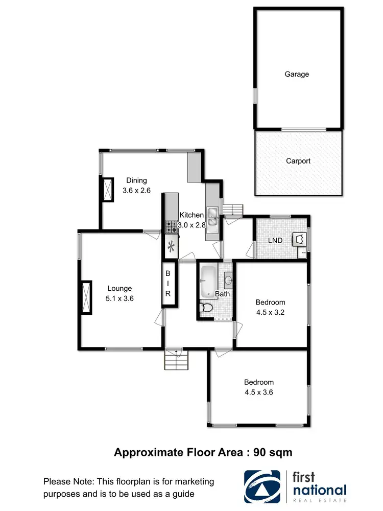 Floorplan of Homely house listing, 16 Derwent Terrace, New Norfolk TAS 7140