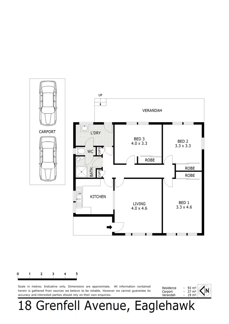 Floorplan of Homely house listing, 18 Grenfell Avenue, Eaglehawk VIC 3556