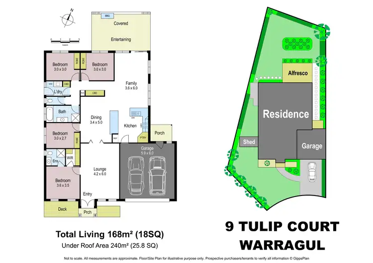 Floorplan of Homely house listing, 9 Tulip Court, Warragul VIC 3820
