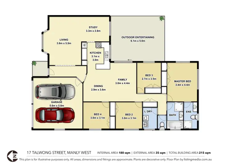 Floorplan of Homely house listing, 17 Talwong Street, Manly West QLD 4179