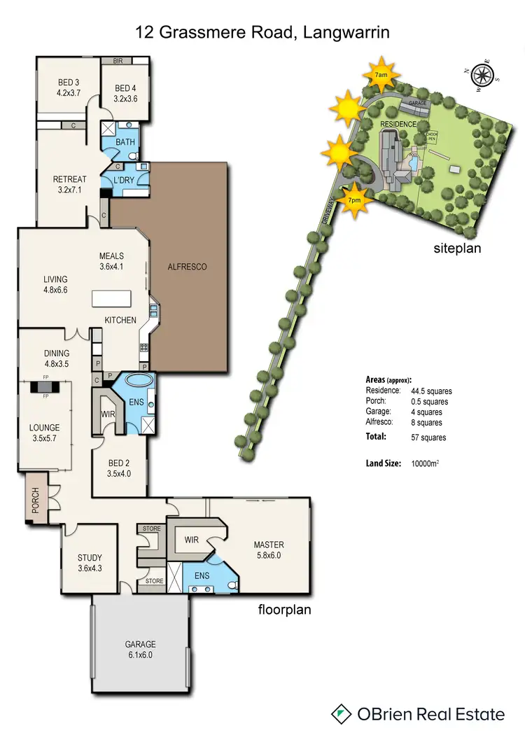 Floorplan of Homely house listing, 12 Grassmere Road, Langwarrin VIC 3910