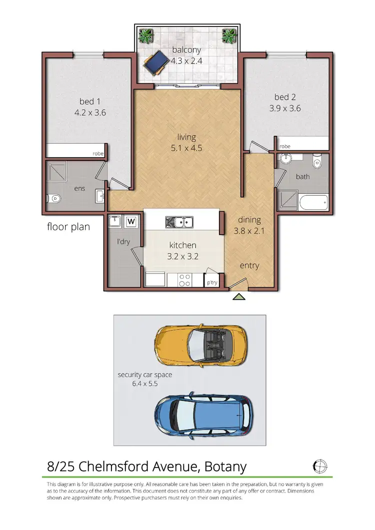 Floorplan of Homely unit listing, 8/25 Chelmsford Avenue, Botany NSW 2019