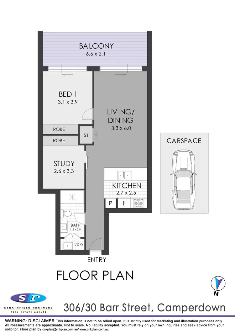 Floorplan of Homely apartment listing, 306/30 Barr Street, Camperdown NSW 2050