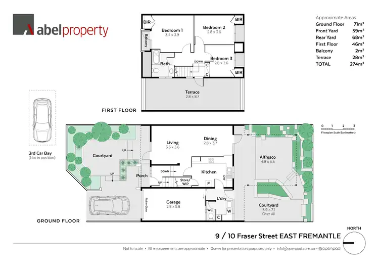 Floorplan of Homely townhouse listing, 9/10 Fraser Street, East Fremantle WA 6158