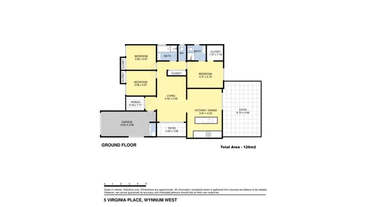 Floorplan of Homely house listing, 5 Virginia Place, Wynnum West QLD 4178