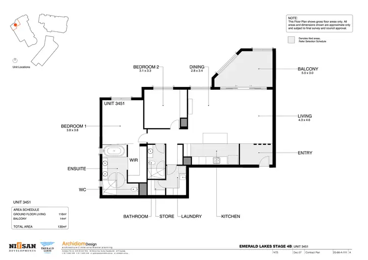 Floorplan of Homely unit listing, Level 7/3078/3029 The Boulevard, Carrara QLD 4211