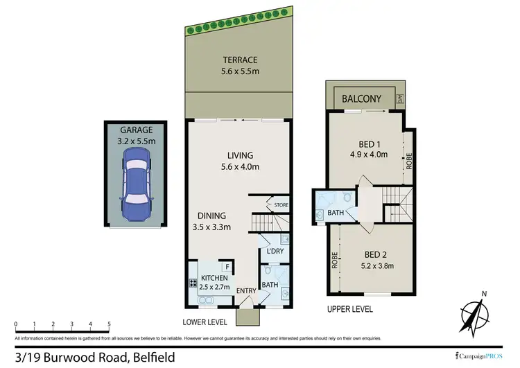 Floorplan of Homely unit listing, 3/19 Burwood Road, Belfield NSW 2191