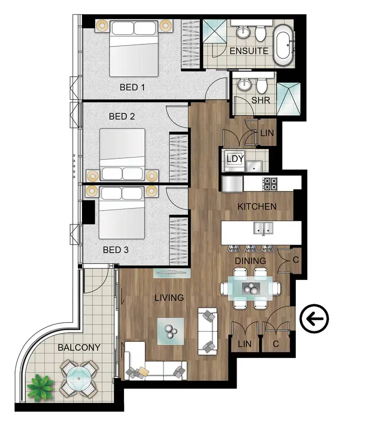 Floorplan of Homely apartment listing, 1213/9-17 Howard Avenue, Dee Why NSW 2099