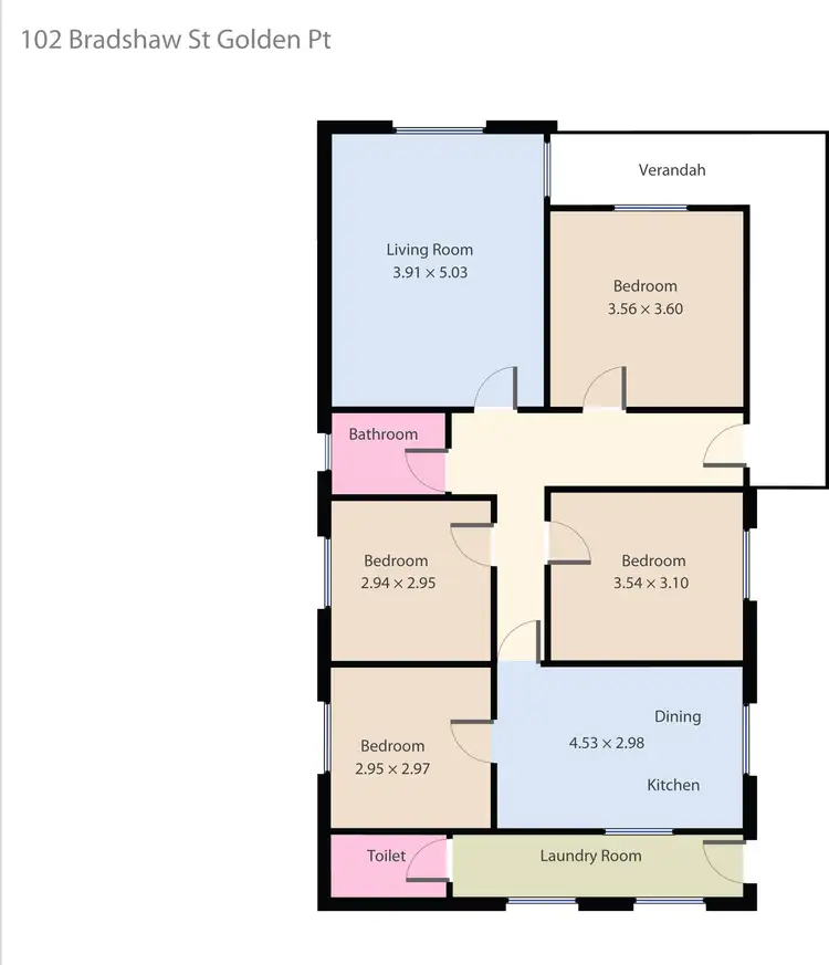 Floorplan of Homely house listing, 102 Bradshaw Street, Golden Point VIC 3350